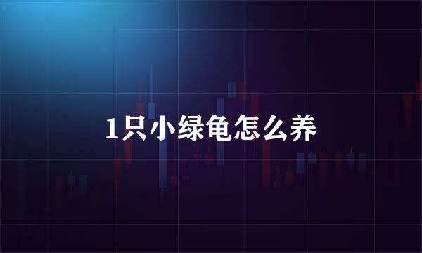 1只小绿龟怎么养