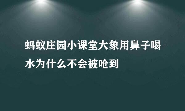 蚂蚁庄园小课堂大象用鼻子喝水为什么不会被呛到