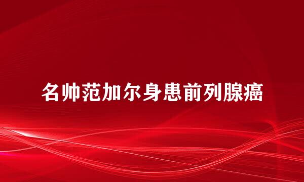 名帅范加尔身患前列腺癌