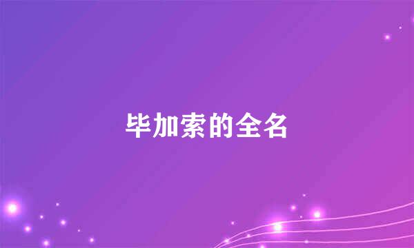 毕加索的全名