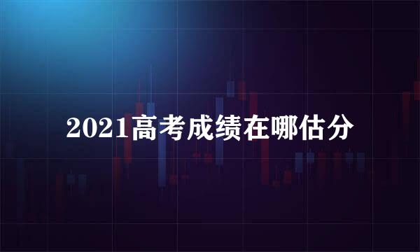 2021高考成绩在哪估分
