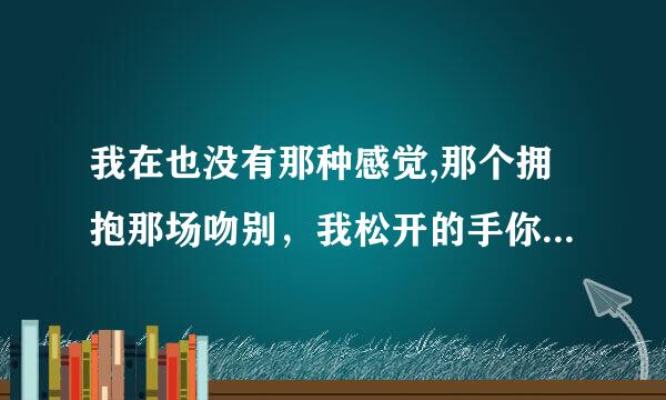 我在也没有那种感觉,那个拥抱那场吻别，我松开的手你哭红的眼，每次想起都会哽咽，歌名叫什么
