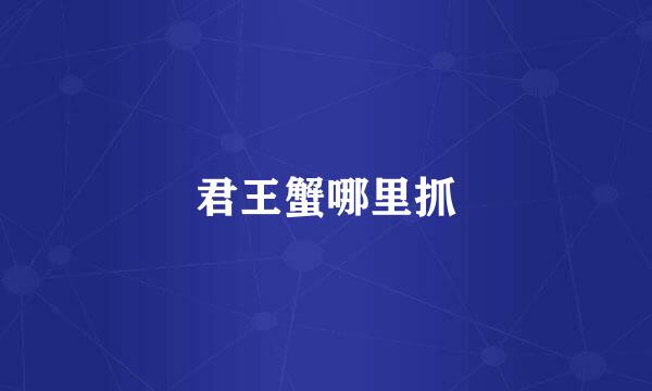 君王蟹哪里抓