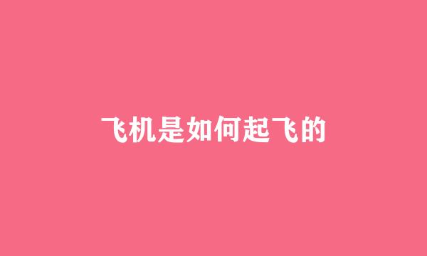 飞机是如何起飞的