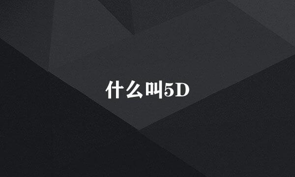 什么叫5D