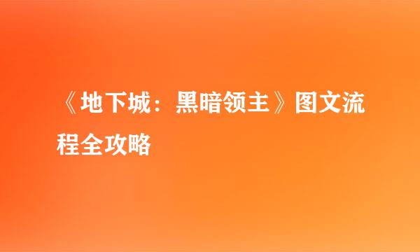 《地下城：黑暗领主》图文流程全攻略
