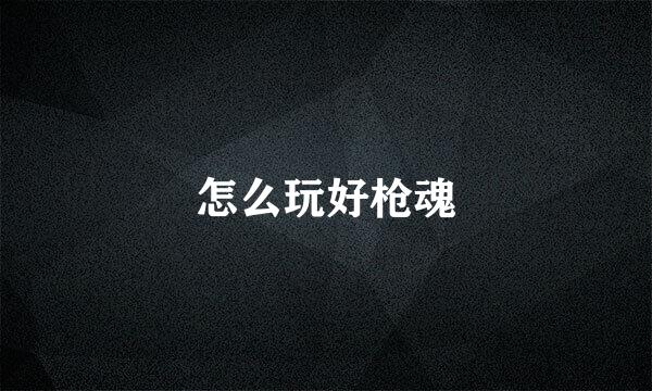 怎么玩好枪魂
