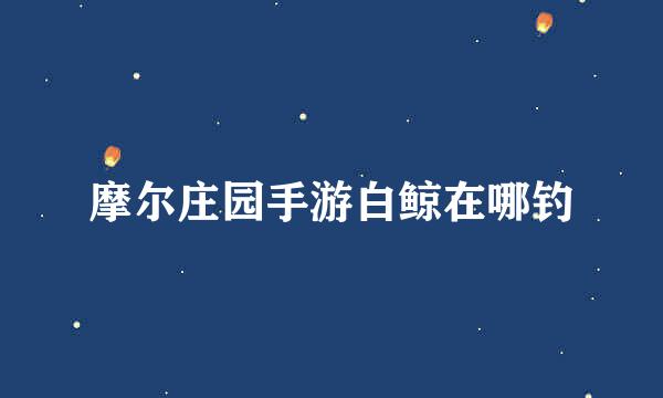 摩尔庄园手游白鲸在哪钓