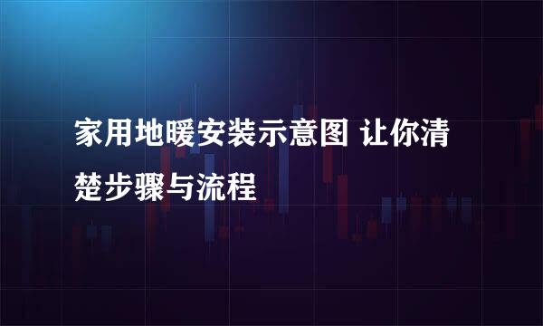 家用地暖安装示意图 让你清楚步骤与流程