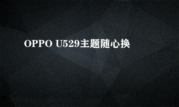 OPPO U529主题随心换