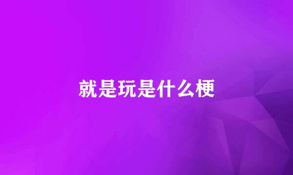 就是玩是什么梗