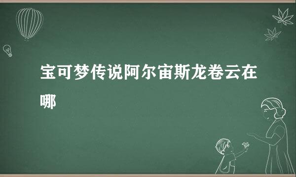 宝可梦传说阿尔宙斯龙卷云在哪