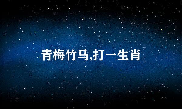 青梅竹马,打一生肖