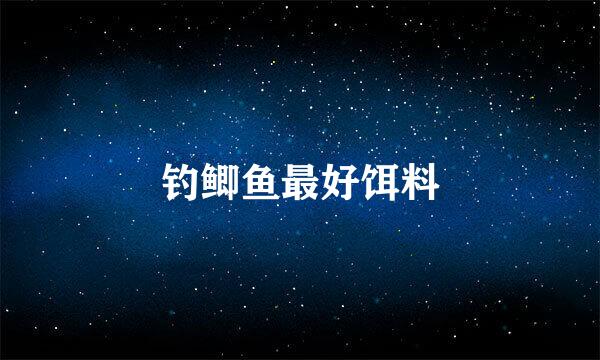 钓鲫鱼最好饵料