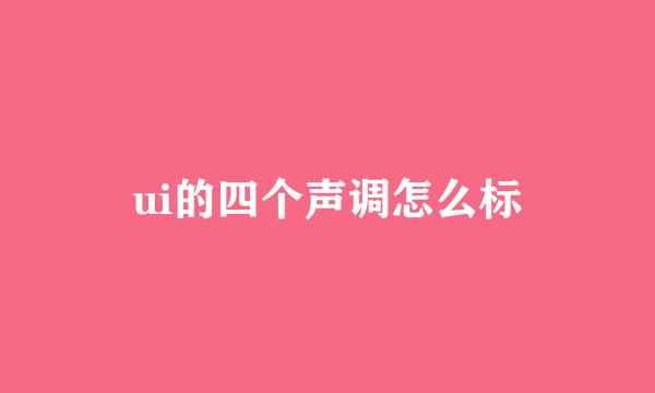 ui的四个声调怎么标