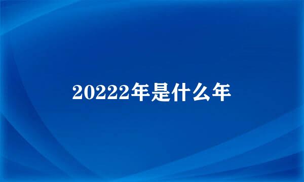 20222年是什么年