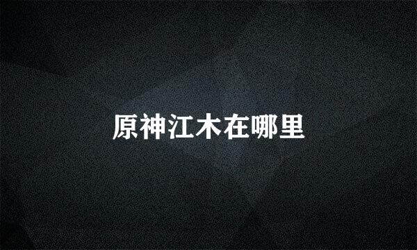 原神江木在哪里