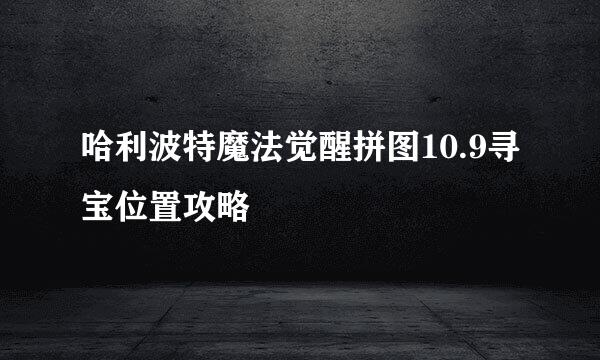 哈利波特魔法觉醒拼图10.9寻宝位置攻略