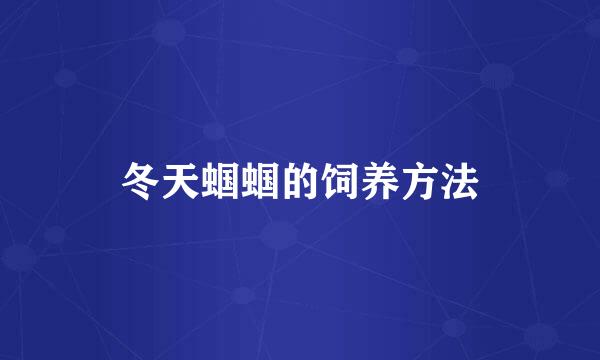 冬天蝈蝈的饲养方法