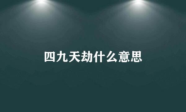 四九天劫什么意思