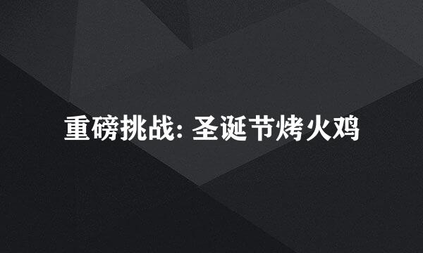重磅挑战: 圣诞节烤火鸡