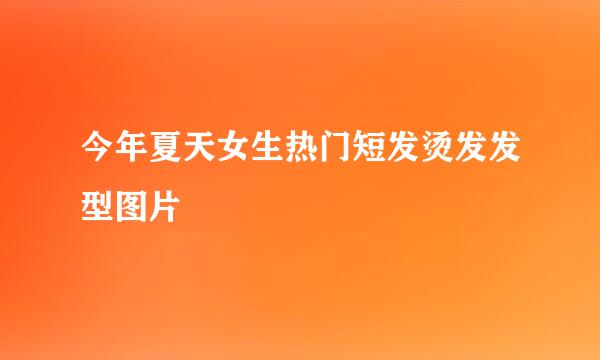 今年夏天女生热门短发烫发发型图片