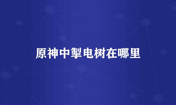 原神中掣电树在哪里
