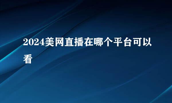 2024美网直播在哪个平台可以看