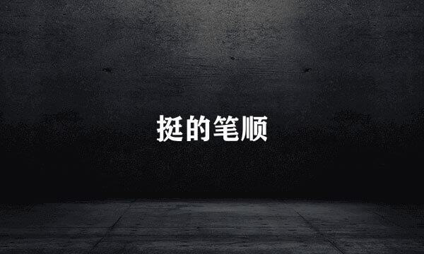 挺的笔顺