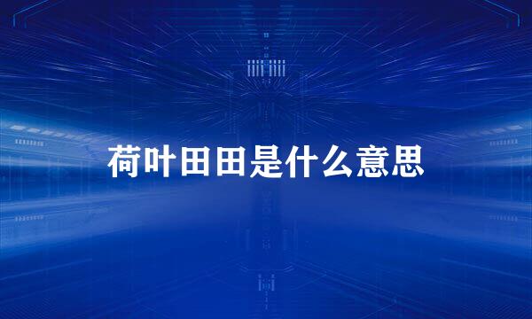 荷叶田田是什么意思