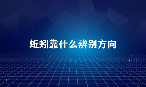 蚯蚓靠什么辨别方向