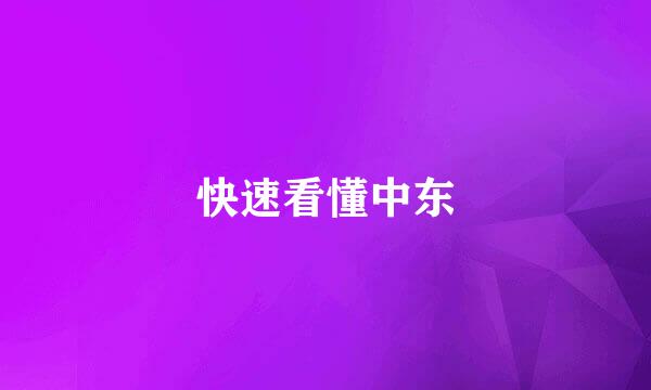 快速看懂中东