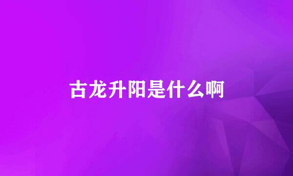 古龙升阳是什么啊
