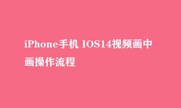 iPhone手机 IOS14视频画中画操作流程