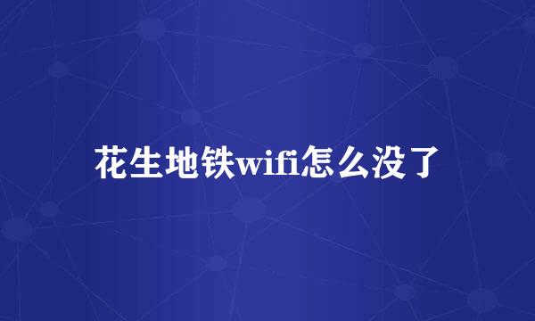 花生地铁wifi怎么没了