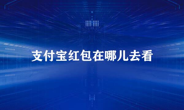 支付宝红包在哪儿去看