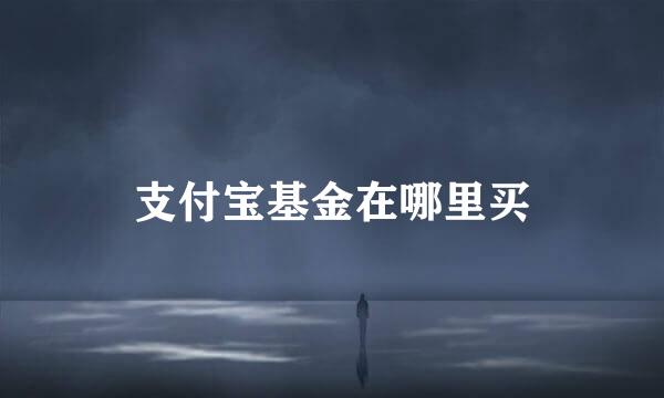 支付宝基金在哪里买
