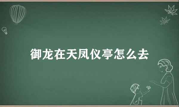 御龙在天凤仪亭怎么去