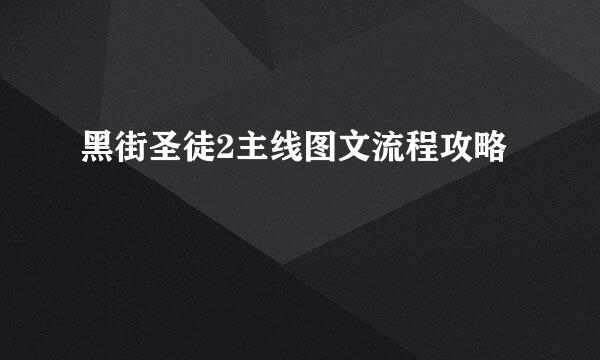 黑街圣徒2主线图文流程攻略