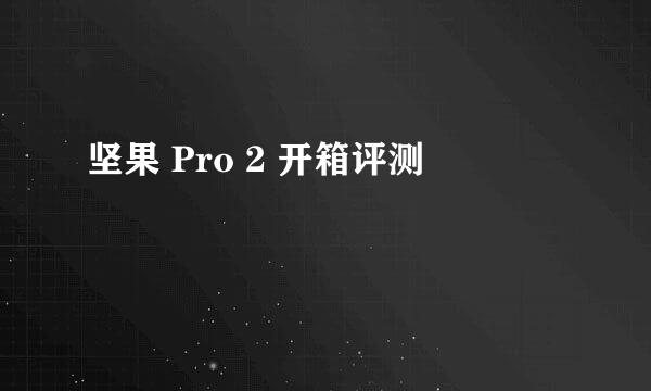 坚果 Pro 2 开箱评测