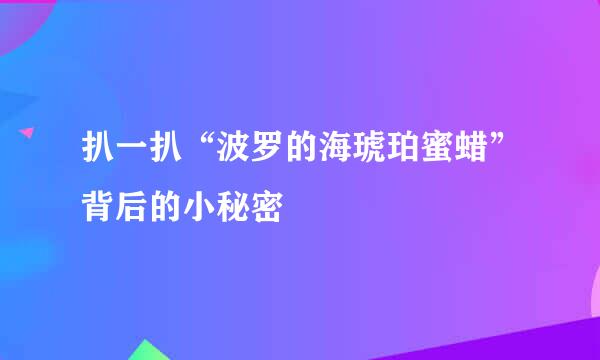 扒一扒“波罗的海琥珀蜜蜡”背后的小秘密