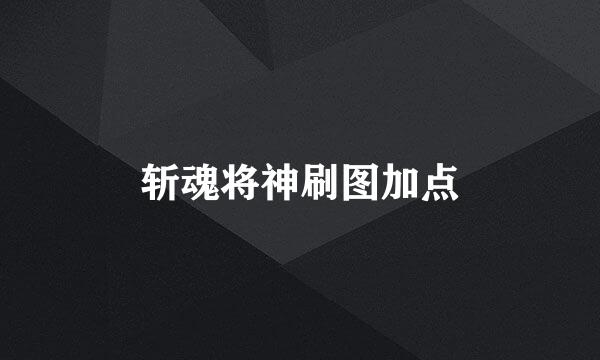 斩魂将神刷图加点