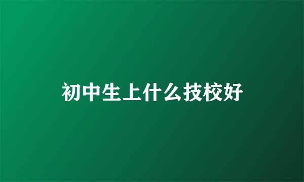 初中生上什么技校好