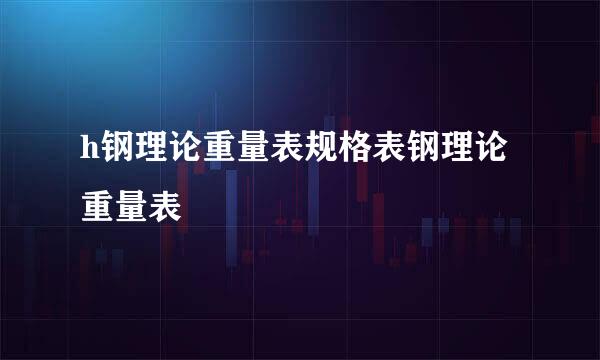 h钢理论重量表规格表钢理论重量表