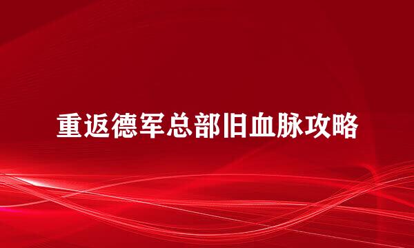 重返德军总部旧血脉攻略