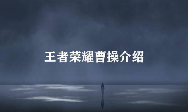王者荣耀曹操介绍