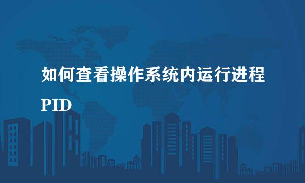 如何查看操作系统内运行进程PID
