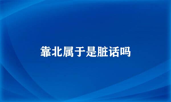 靠北属于是脏话吗