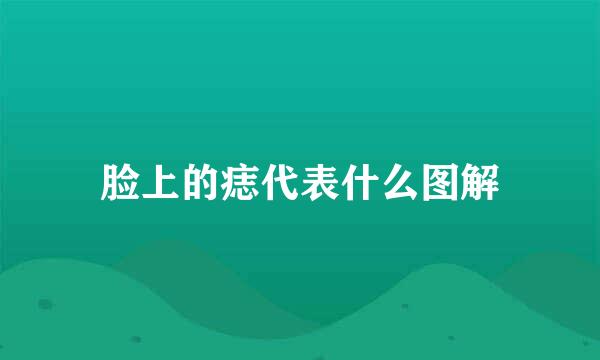 脸上的痣代表什么图解