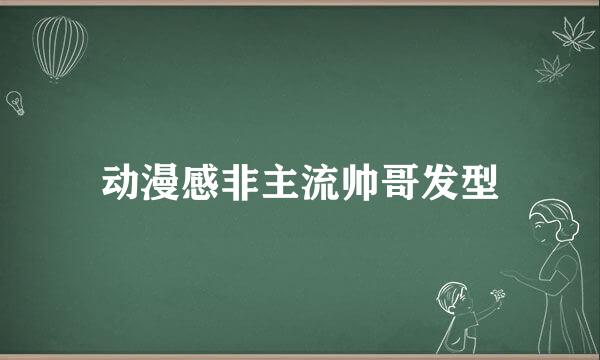 动漫感非主流帅哥发型